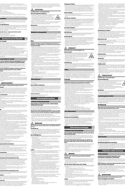 yamaha雅马哈YH-L700A Safety Brochure